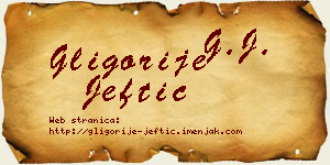Gligorije Jeftić vizit kartica